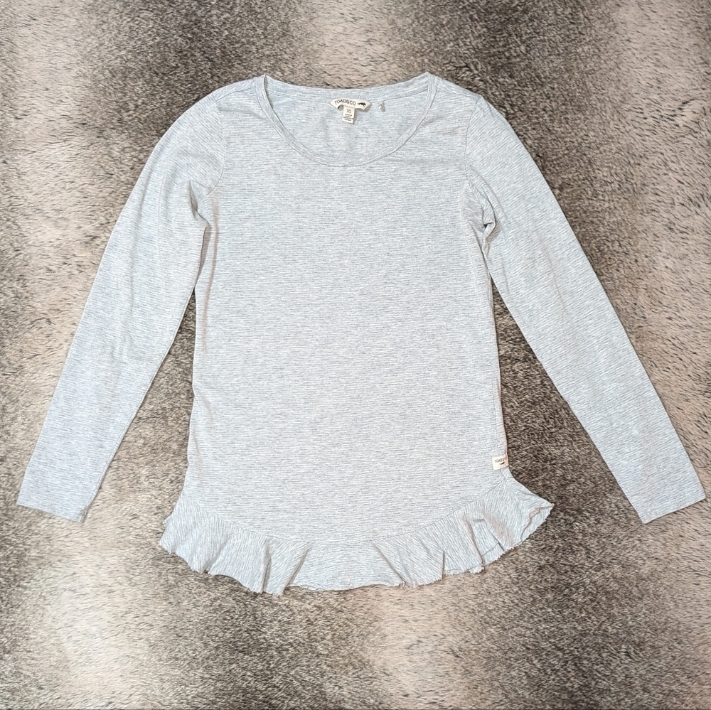 Toad&Co Samba Flutter Long Sleeve Shirt Grey Women's XS